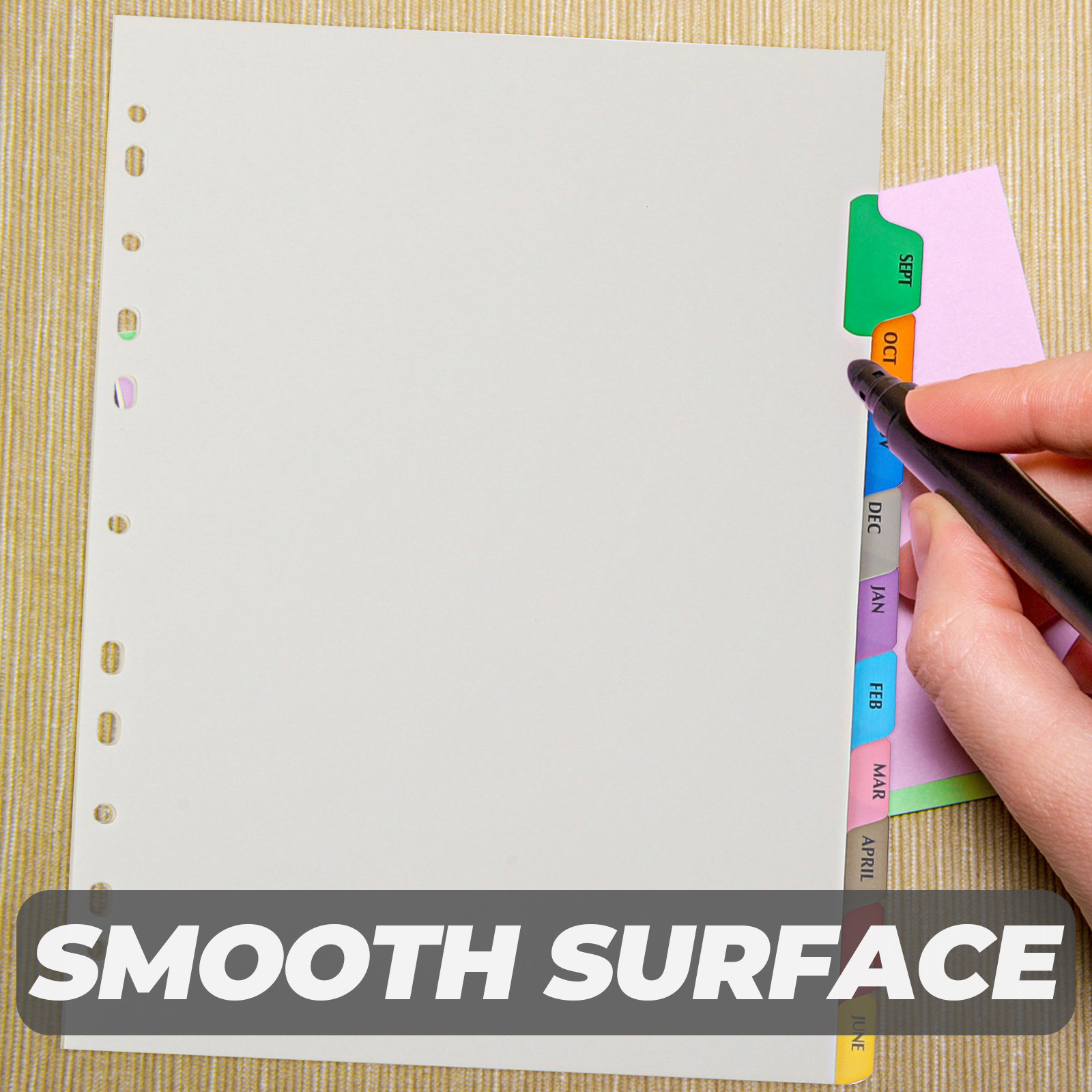 Tab Divider A4 - 12Sheets A4 Binder Dividers Index Tabs