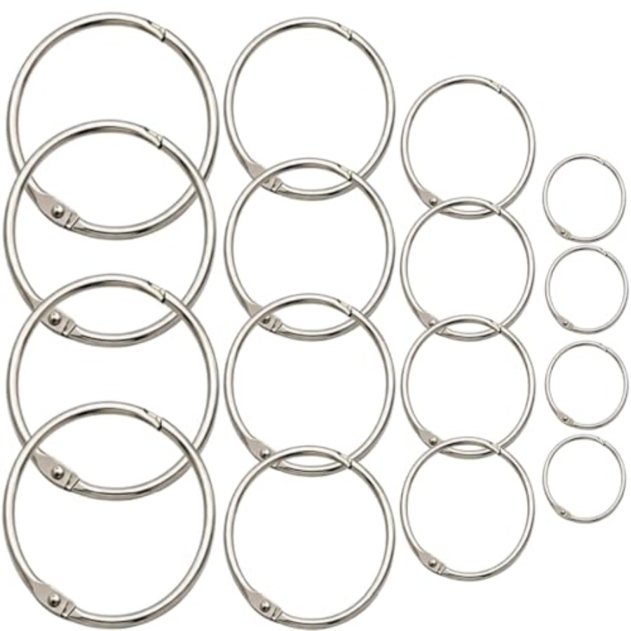 Card Index Box - 12 Pack Binder Rings, 1 2