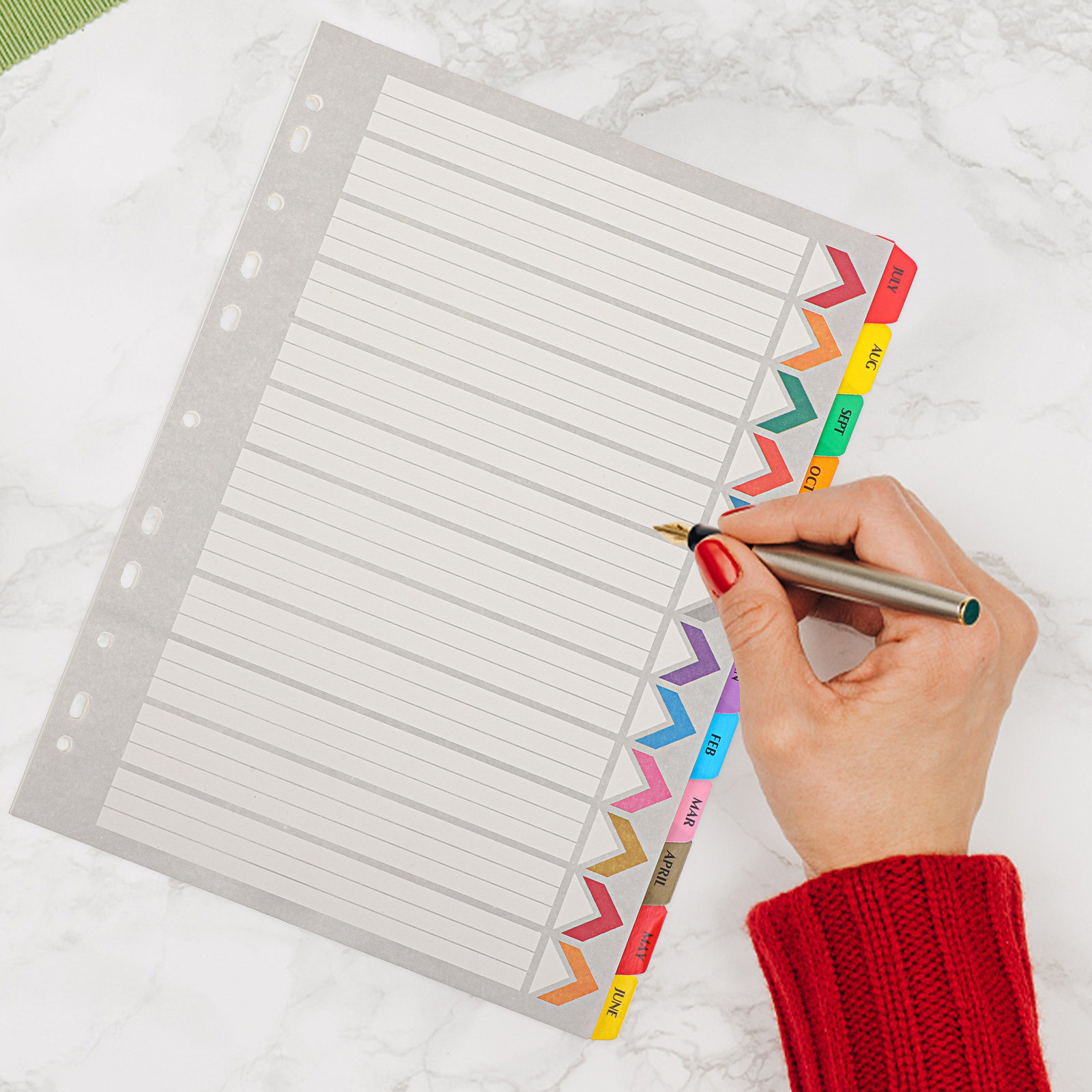 12 Sheets Thick Detachable Bin - Tab Divider A4 ulasan dan harga