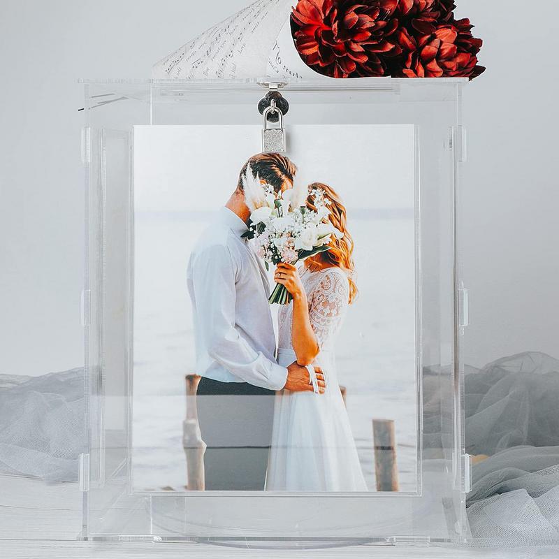 Acrylic Wedding Card Box With  - Card Index Box ulasan dan harga