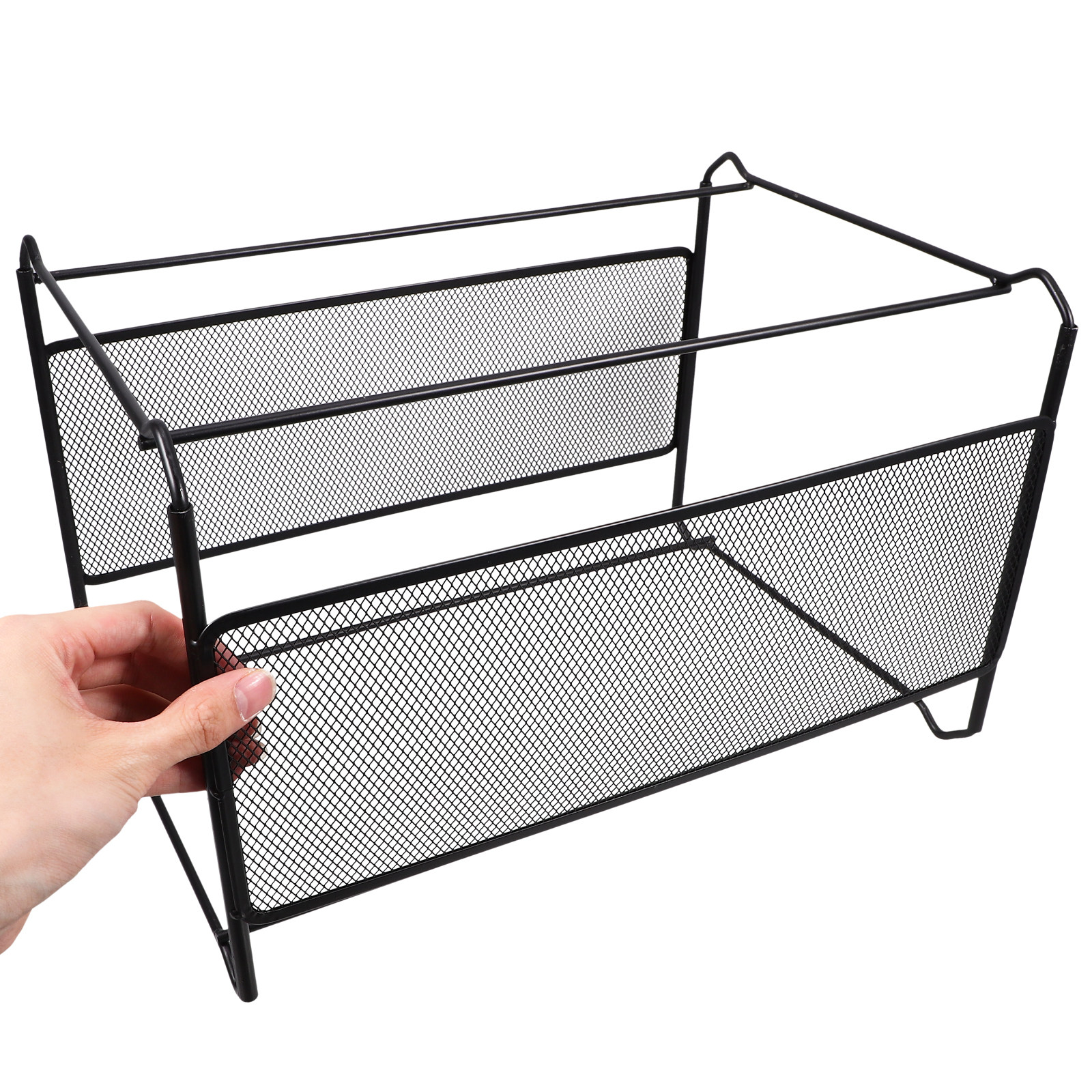 Iron Mesh File Holder Desktop  - Magazine Holder Rack ulasan dan harga