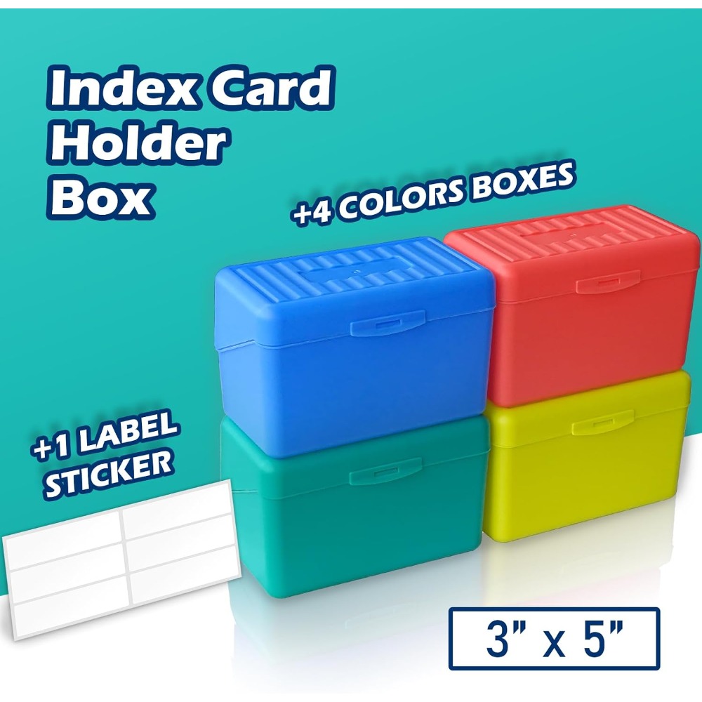 3x5 Index Card Holder Box - 4  - Card Index Box ulasan dan harga