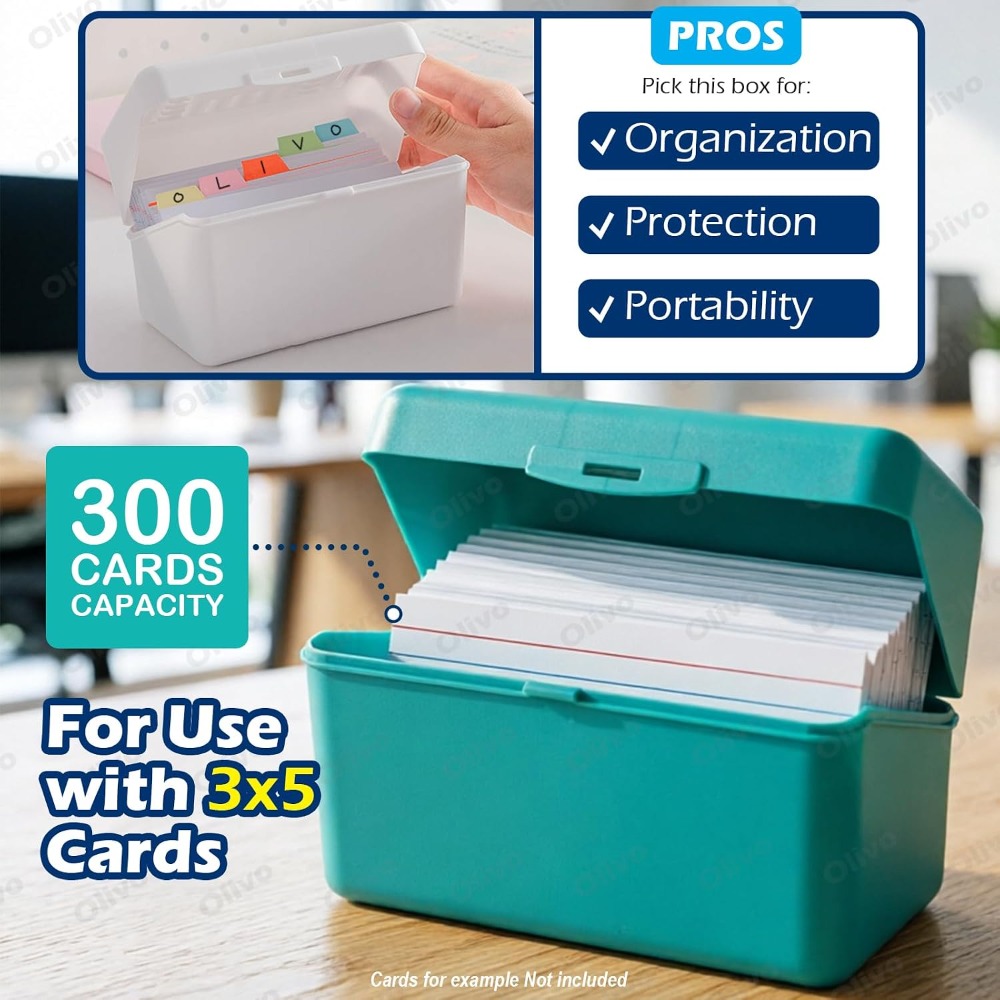 3x5 Index Card Holder Box - 4  - Card Index Box ulasan dan harga