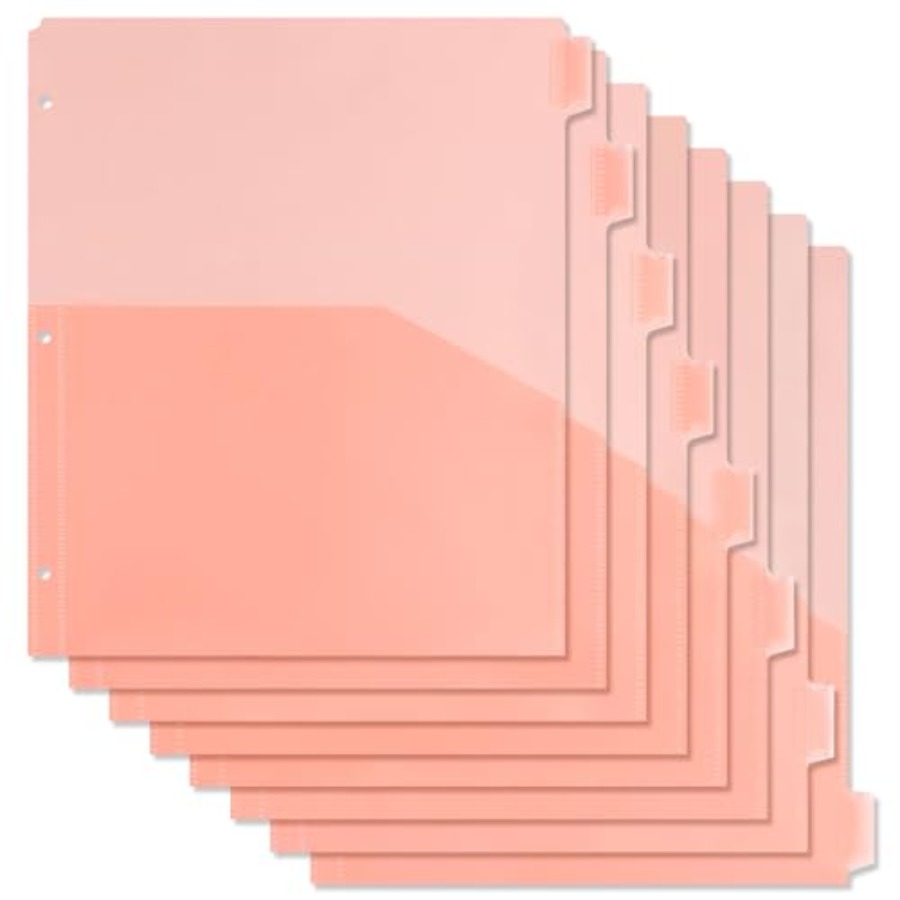 Binder Dividers with Pockets 8 - Tab Divider A4 ulasan dan harga