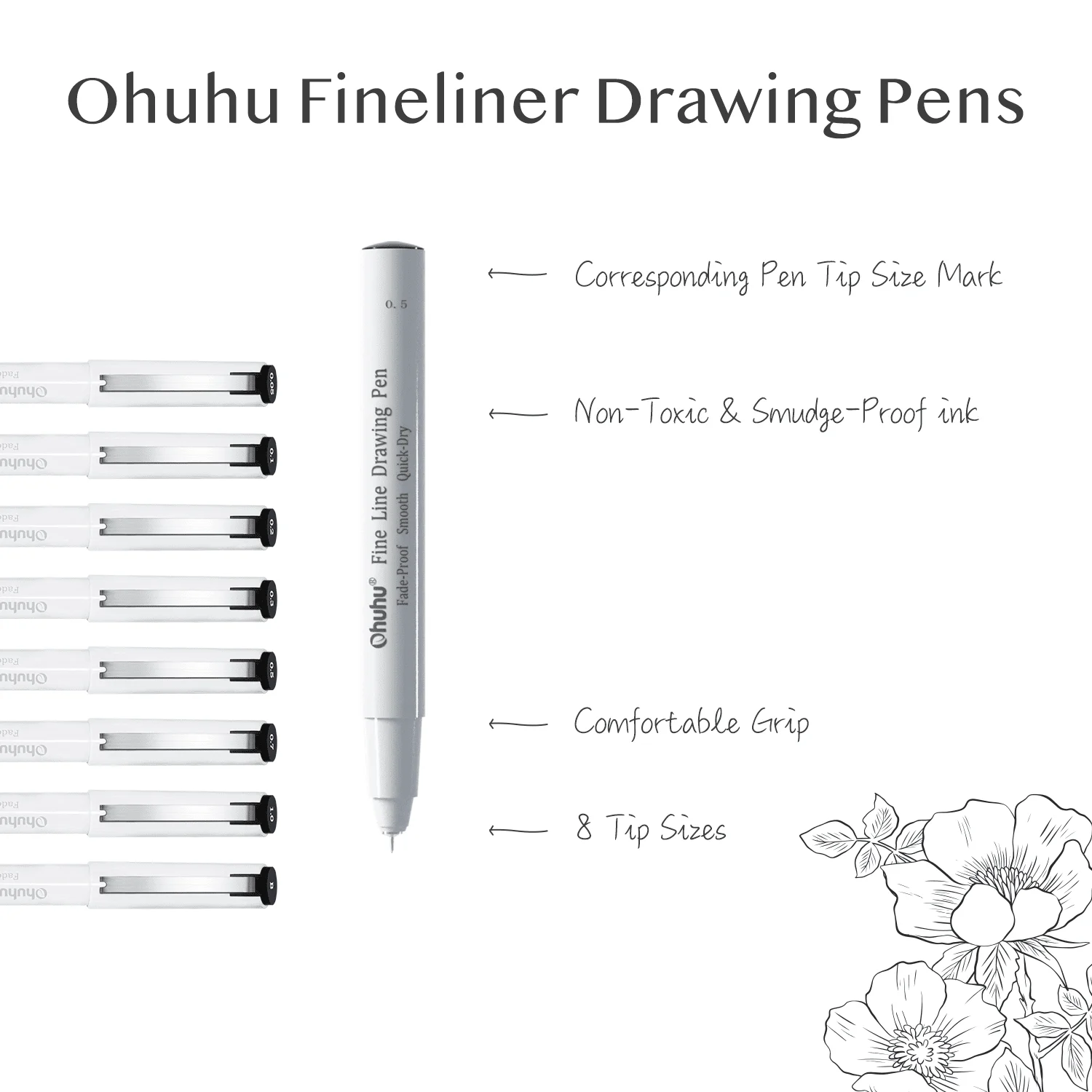 Ohuhu Micro Pen Fineliner Draw - Correction Pen Fine ulasan dan harga