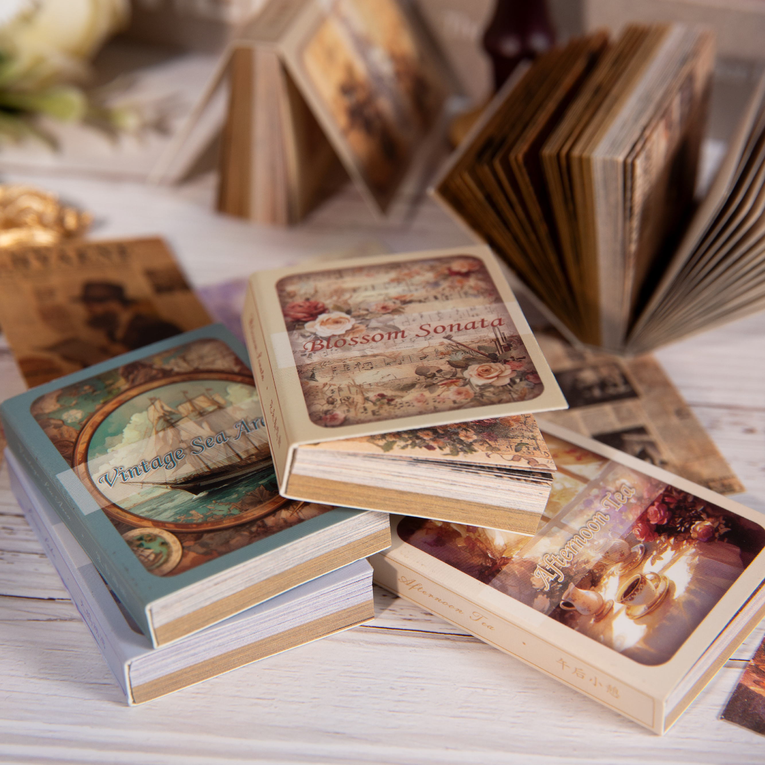 80pcs Vintage Antique Painting - Ink Blotter Paper ulasan dan harga