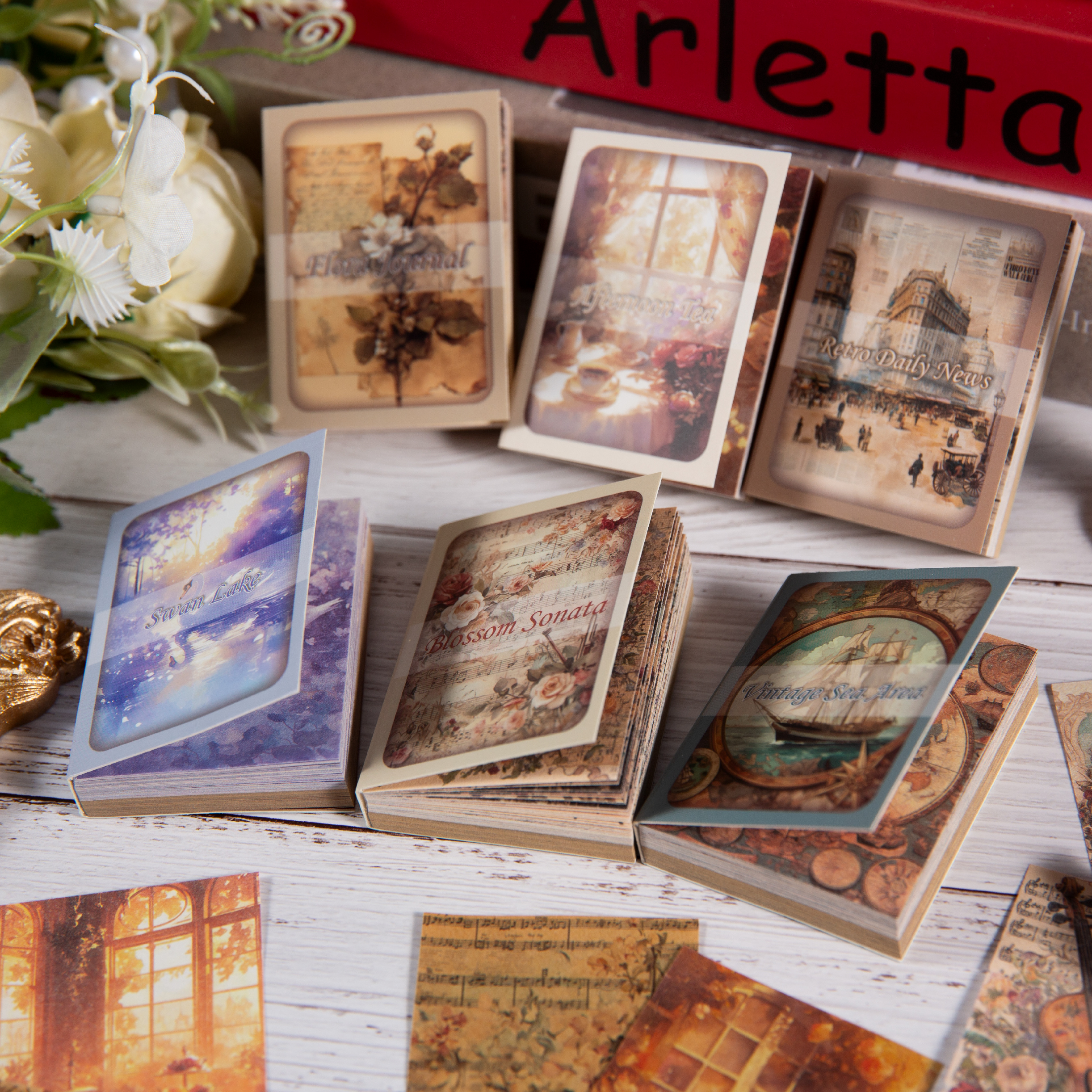 80pcs Vintage Antique Painting - Ink Blotter Paper ulasan dan harga