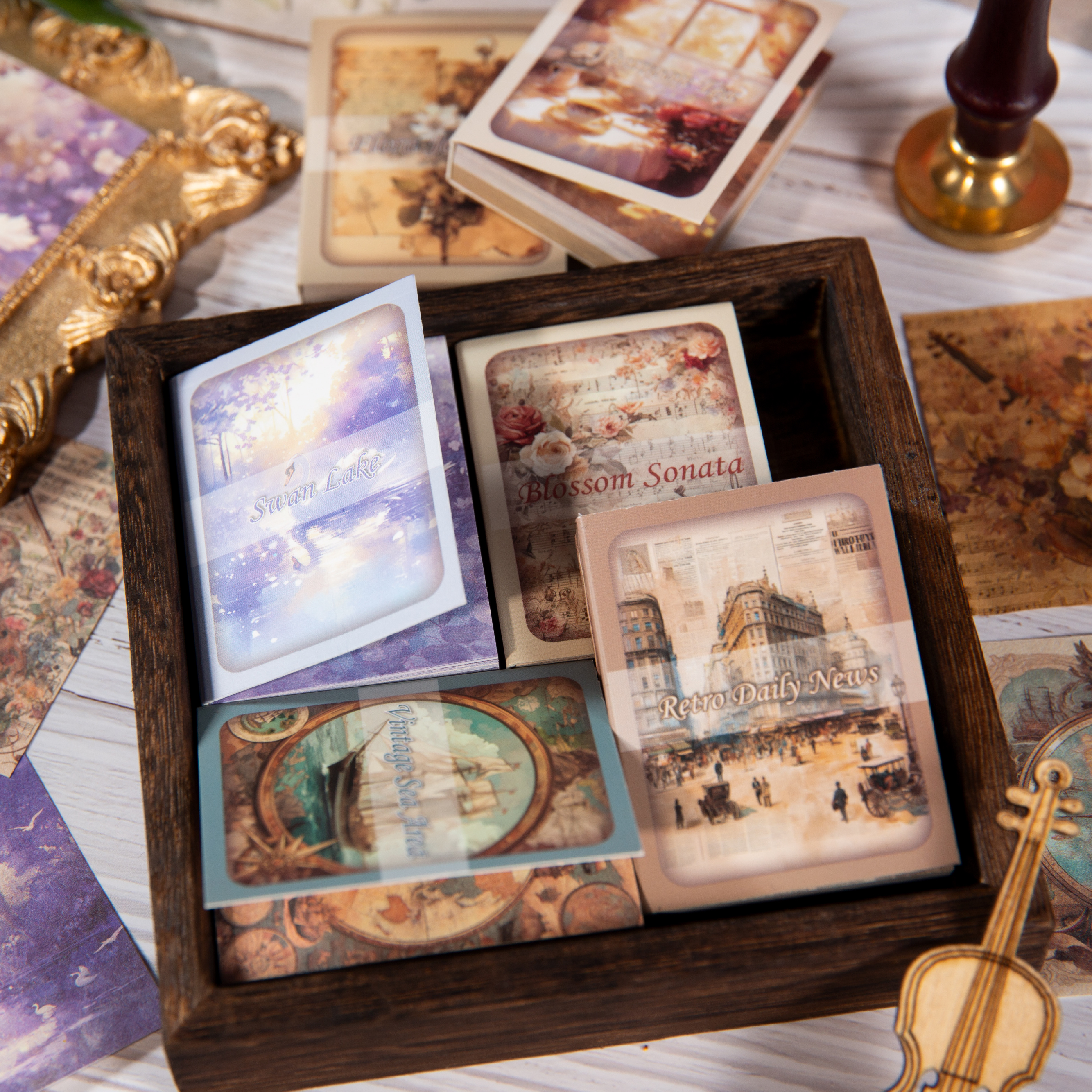 80pcs Vintage Antique Painting - Ink Blotter Paper ulasan dan harga