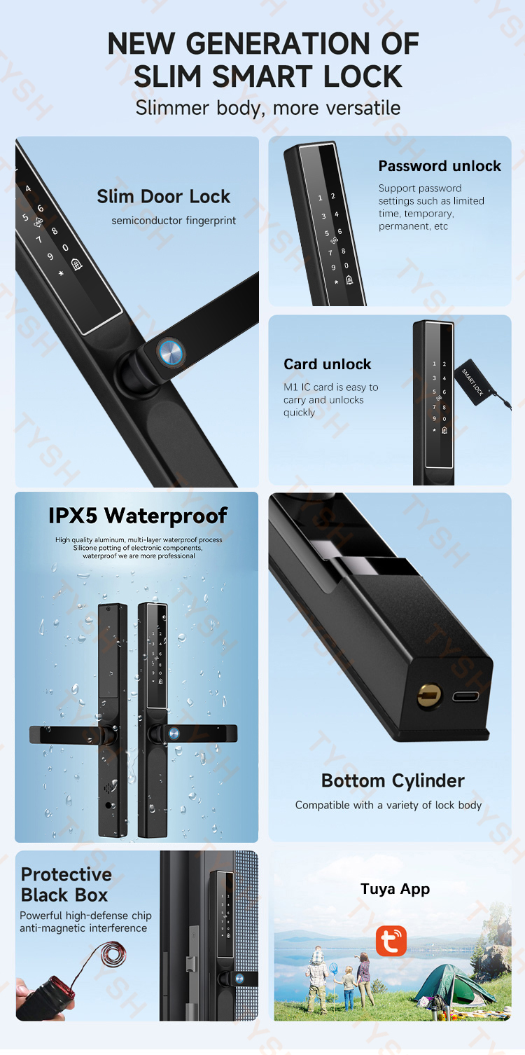 Tuya App Fingerprint Door Lock - Letter Opener Brass ulasan dan harga