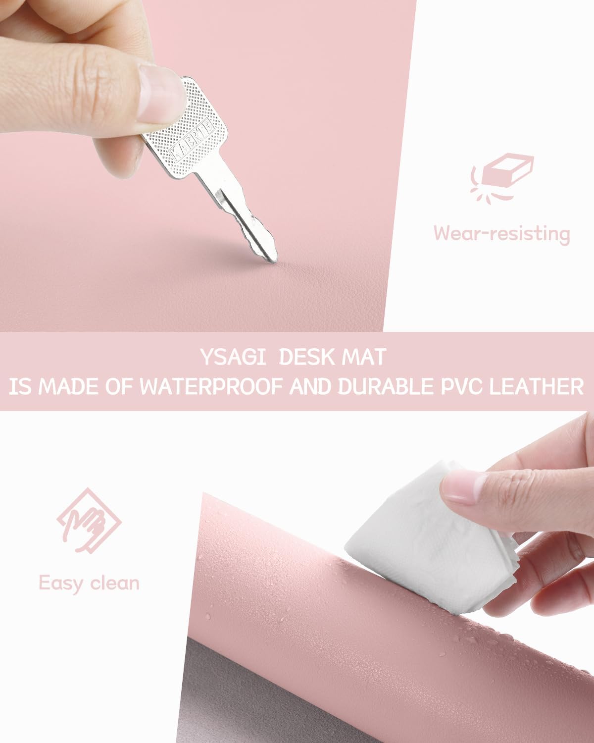 Non-Slip Leather Desk Pad, Wat - Leather Desk Pad ulasan dan harga