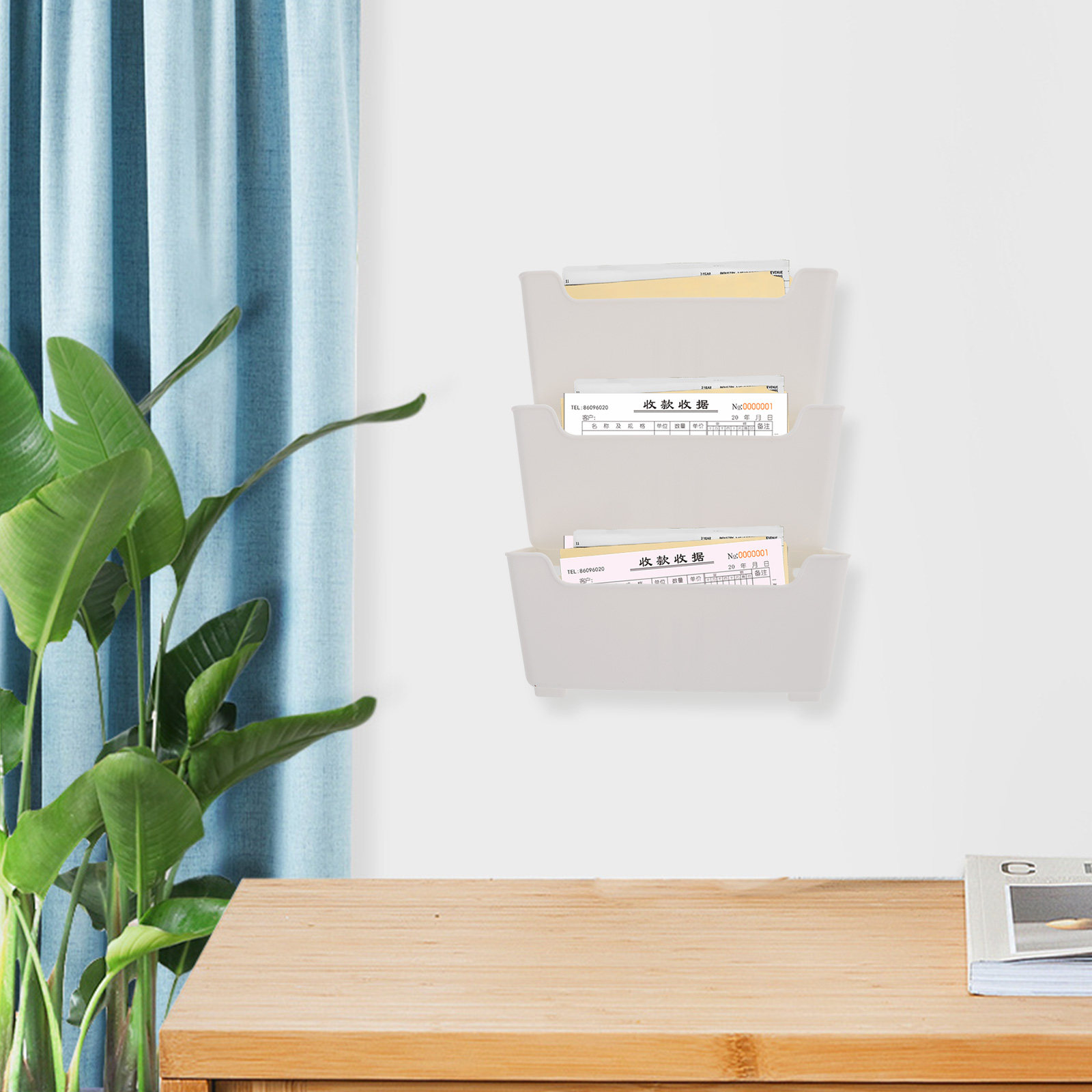 1Set Wall File Organizer Plast - Magazine Holder Rack ulasan dan harga