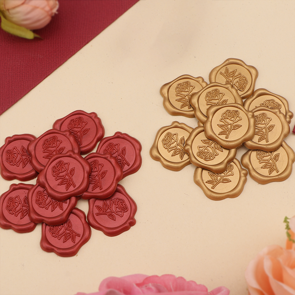 25pcs/set 3D Rose Flower Shape - Wax Seal Stamp Set ulasan dan harga