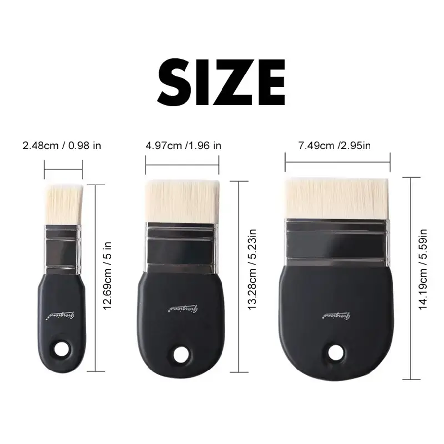 1pc Nylon Hair Brush Flat Head - Ink Blotter Paper ulasan dan harga