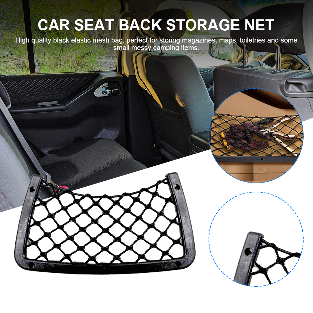 Car Seat Back Storage Net Elas - Magazine Holder Rack ulasan dan harga