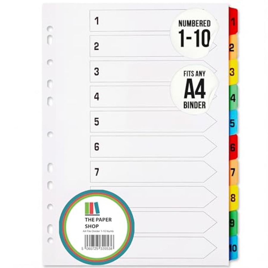 Binder Dividers with Tabs A4 1 - Tab Divider A4 ulasan dan harga