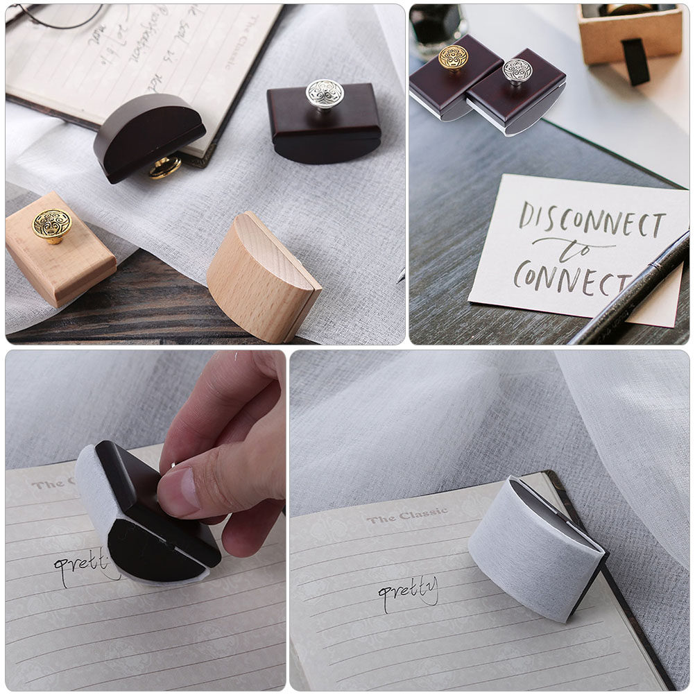 2Pcs Reusable Wood Rocker Blot - Ink Blotter Paper ulasan dan harga